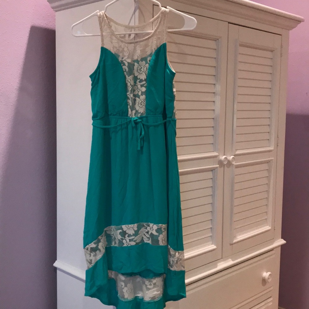 Teal/Lace dress
